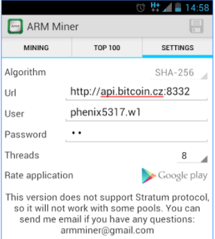 Cara mining bitcoin di android 2