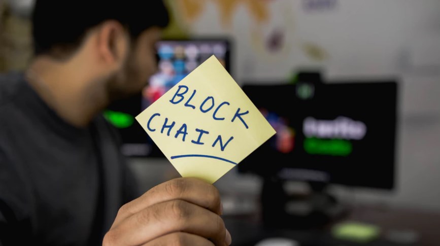 blockchain background image