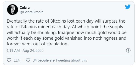 Stok Bitcoin Hilang Setiap Hari